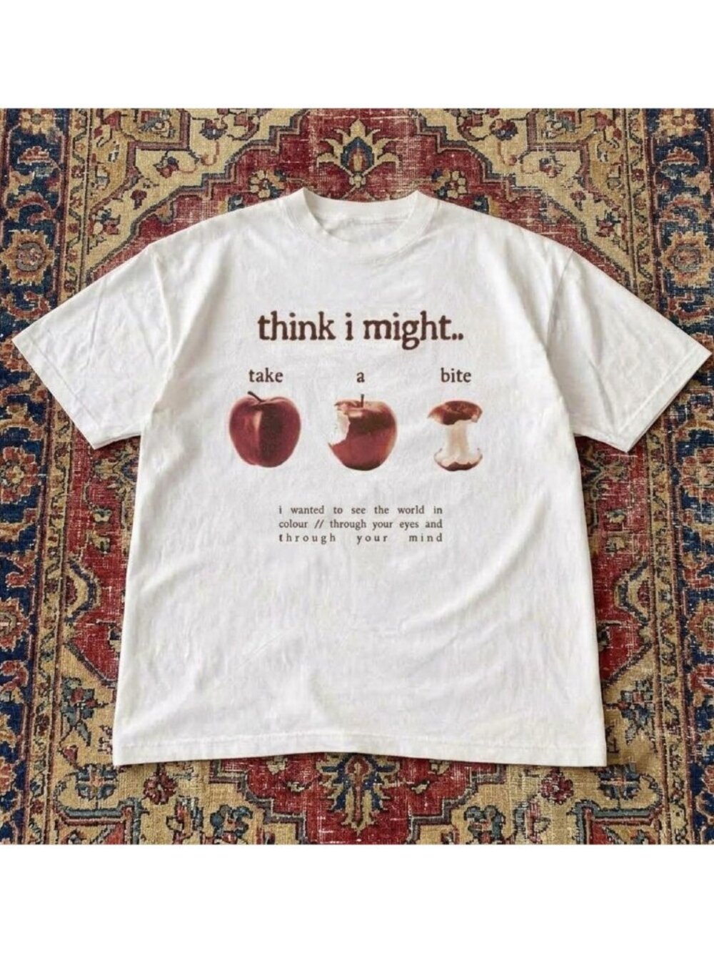 Think I Might take a bite white unisex